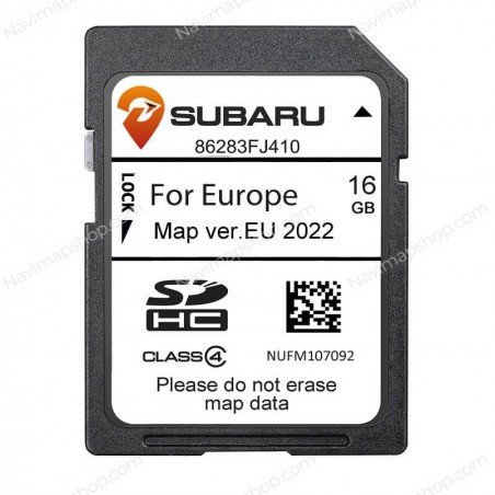 Subaru 86283-FJ400 Starlink Gen1 XV / Impreza MY12 SD card 2022 Europe GPS Navigation System Maps Updates low price