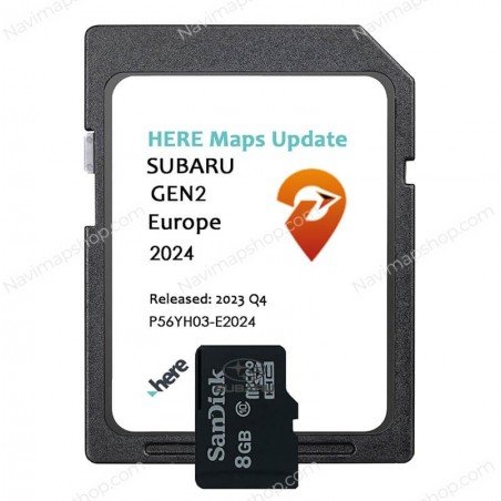 Subaru Gen2 P56YH03-E2024 Micro SD card 2024 Europe GPS Navigation System Maps Updates price
