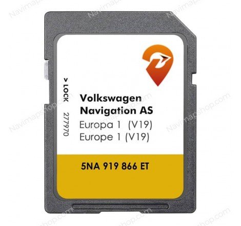 Replaces Volkswagen 5NA919866ET V19 AS MIB2 SD card 2024 Europe maps price