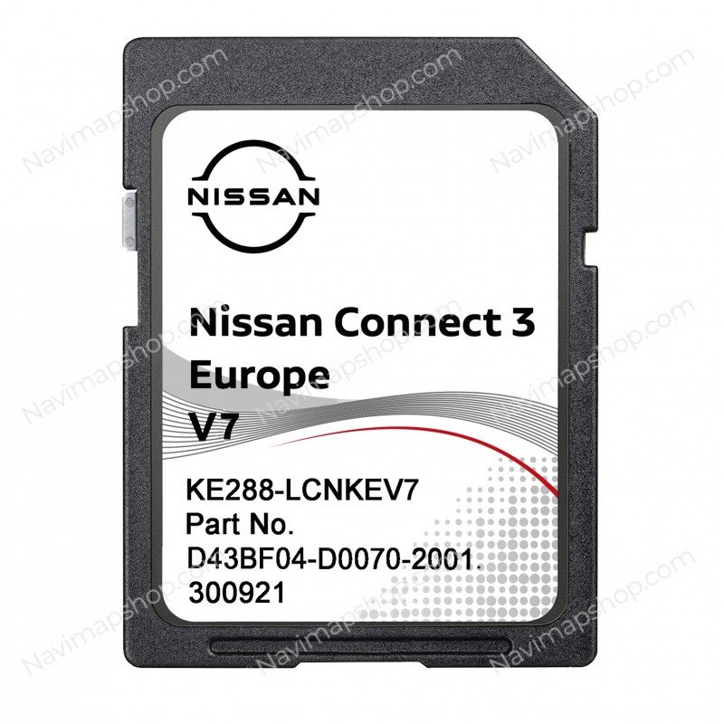 Nissan KE288-LCNKEV7 D43BF04-D0070-2001 300921 SD card Connect 3 V7 2022 Europe GPS Navigation System Maps Updates price
