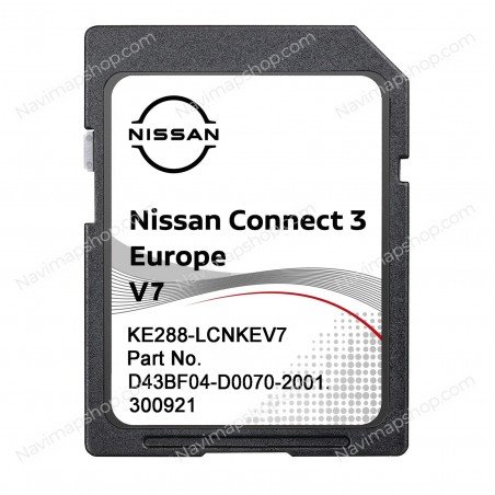 Nissan KE288-LCNKEV7 D43BF04-D0070-2001 300921 SD card Connect 3 V7 2022 Europe GPS Navigation System Maps Updates price